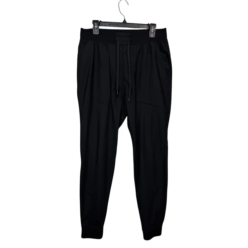 Lululemon ABC Jogger Warpstreme Mens Large Black Tapered Active Pants LM5AOLS